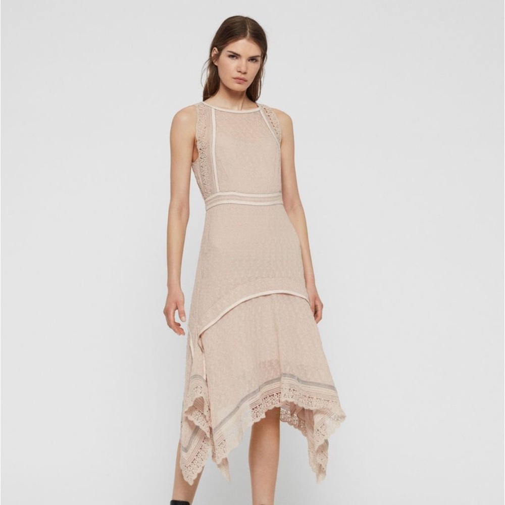 All Saints 🔥 Alicia Lili Embroidered Handkerchiefs Dress